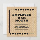 Angestellter der monatlichen Anerkennungskarte Einladung (Vorderseite)