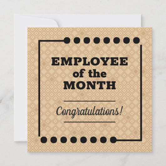 Angestellter der monatlichen Anerkennungskarte Einladung (Vorderseite)