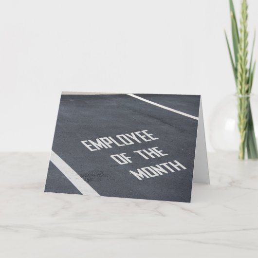 Angestellter der Monats-Glückwünsche Karte (Vorderseite)