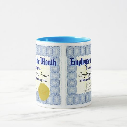 Angestellter der Monats-Zertifikat-Tasse Tasse (Zentrum)