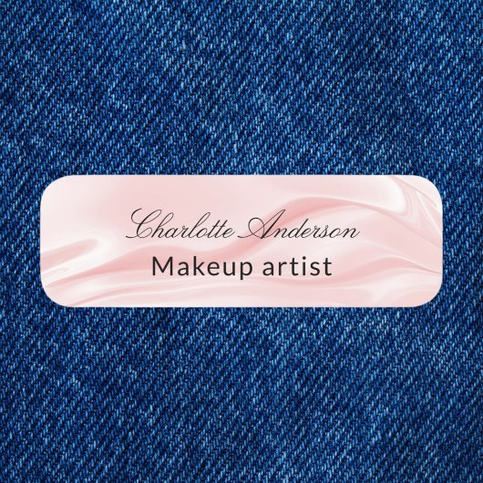 Angestellter der Seidenseidenseide Namensschild