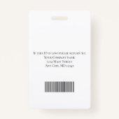 Angestellter des Blue White Foto Logos Ausweis (Rückseite)