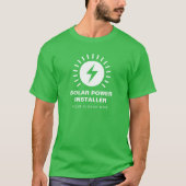 Angestellter des Installateurs des Solar-Powers T-Shirt (Vorderseite)