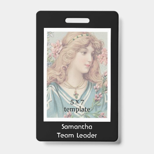 Angestellter des klassischen Schwarzen Fotos Ausweis (Vorderseite)