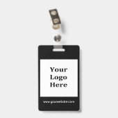 Angestellter des klassischen Schwarzen Fotos Ausweis (Rückseite mit Clip)