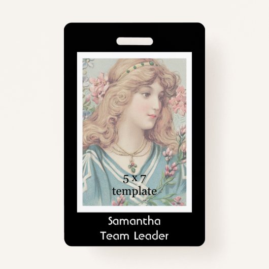 Angestellter des klassischen Schwarzen Fotos Ausweis (Vorderseite)