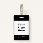 Angestellter des klassischen Schwarzen Fotos Ausweis (Rückseite mit Klammer)