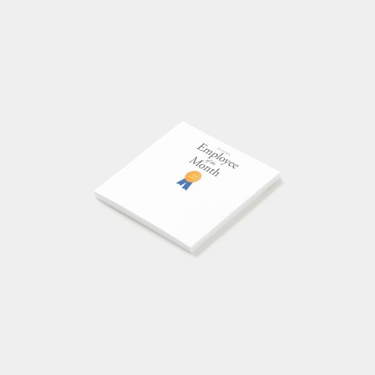 Angestellter des Monats auf Anmerkungen des Post-it Klebezettel (angewinkelt)