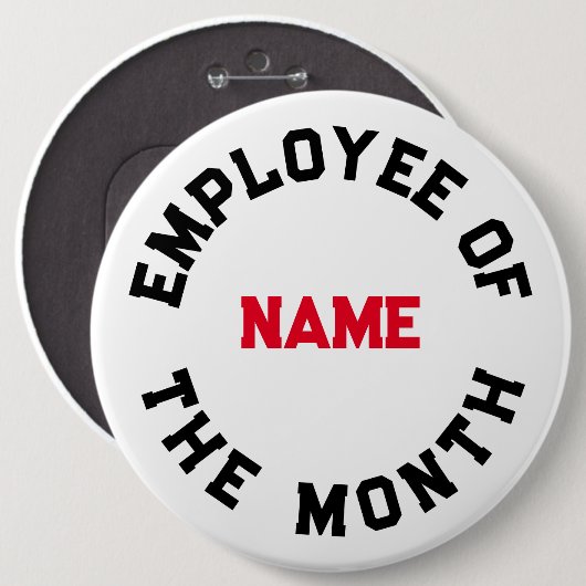 Angestellter des Monats Button (Vorne & Hinten)