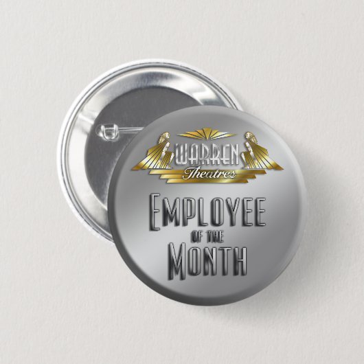 Angestellter des Monats Button (Vorne & Hinten)