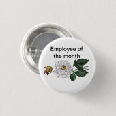 Angestellter des Monats kundengerecht Button (Vorne & Hinten)