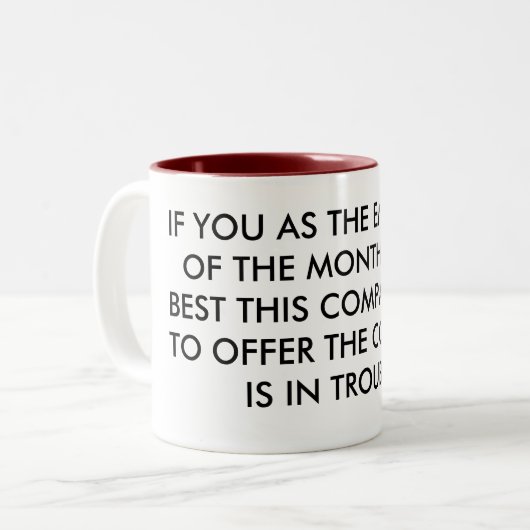 ANGESTELLTER DES MONATS ZWEIFARBIGE TASSE (Vorderseite Links)