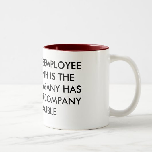 ANGESTELLTER DES MONATS ZWEIFARBIGE TASSE (Rechts)