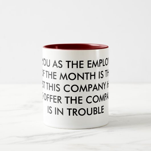 ANGESTELLTER DES MONATS ZWEIFARBIGE TASSE (Mittel)