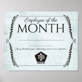 Angestellter des Monatszertifikats in Papierform Poster (Vorne)