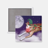Angestellter des Weihnachtsmannes Magnet (Vorderseite/Rückseite)