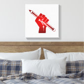 Angestiftete Faust mit einem Stift Leinwanddruck (Insitu (Schlafzimmer))