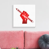 Angestiftete Faust mit einem Stift Leinwanddruck (Insitu (Wohnzimmer))