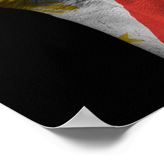 Angestiftete Faust mit philippinischer Flagge Poster (Ecke)