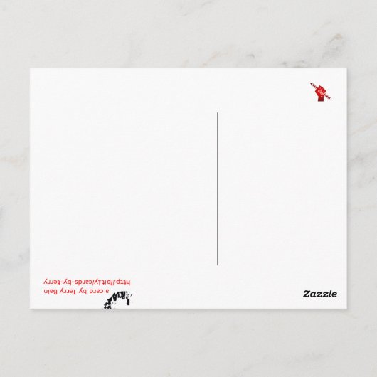 Angestifteter Fauststift Postkarte (Rückseite)