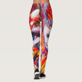 Angestrichene Abstrakte Frauen Leggings (Rückseite)