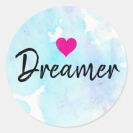 Angestrichene Dreamer-Sticker Runder Aufkleber