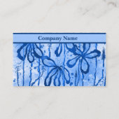 Angetauchte Blume Blaue Visitenkarte (Rückseite)