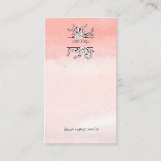 Angetauchte Popupkarten-Logo-Ohrring-Display-Visit Visitenkarte (Vorderseite)