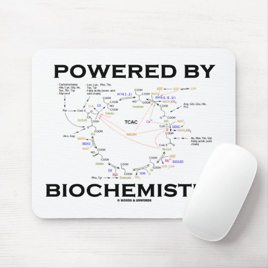 Angetrieben durch Biochemie (Krebs Zyklus) Mousepad (Mit Mouse)