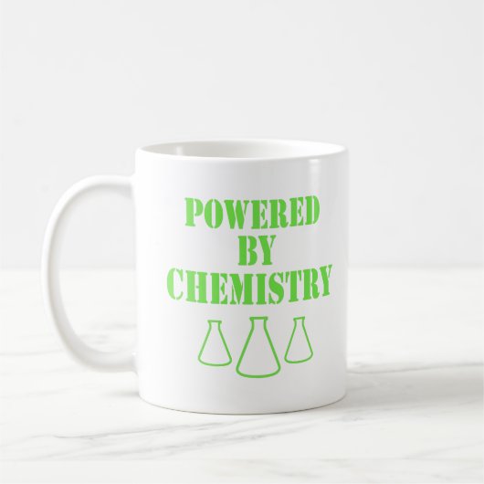 Angetrieben durch Chemie-Tasse Kaffeetasse (Links)