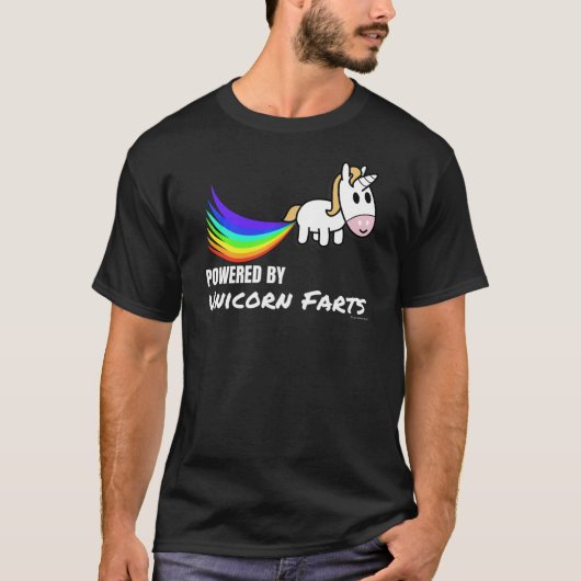 Angetrieben durch Einhorn Furzen vervollkommnen T-Shirt (Vorderseite)