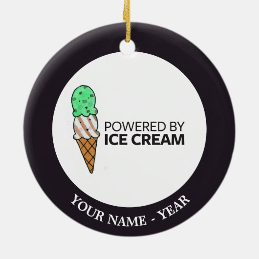 Angetrieben durch Eiscreme Keramikornament (Hinten)