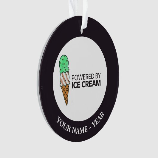 Angetrieben durch Eiscreme Ornament (Vorderseite)