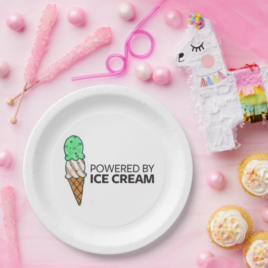 Angetrieben durch Eiscreme Pappteller (Party)