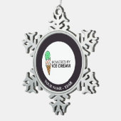 Angetrieben durch Eiscreme Schneeflocken Zinn-Ornament (Rechts)
