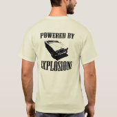 "Angetrieben durch Explosionen" britisches T-Shirt (Rückseite)