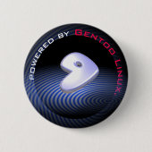 ANGETRIEBEN DURCH Gentoo Linux Button (Vorderseite)