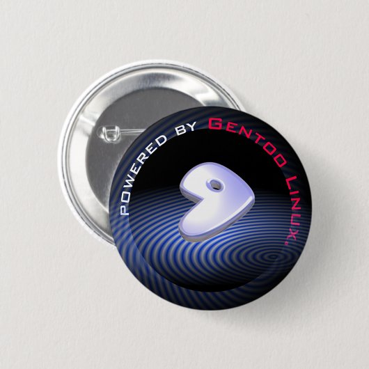 ANGETRIEBEN DURCH Gentoo Linux Button (Vorne & Hinten)