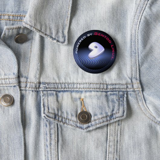 ANGETRIEBEN DURCH Gentoo Linux Button (Beispiel)