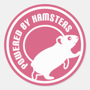 Angetrieben durch Hamster Runder Aufkleber