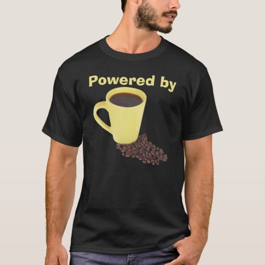 Angetrieben durch Kaffee-T - Shirt (Vorderseite)