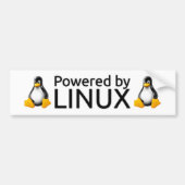 Angetrieben durch Linux Autoaufkleber (Vorne)