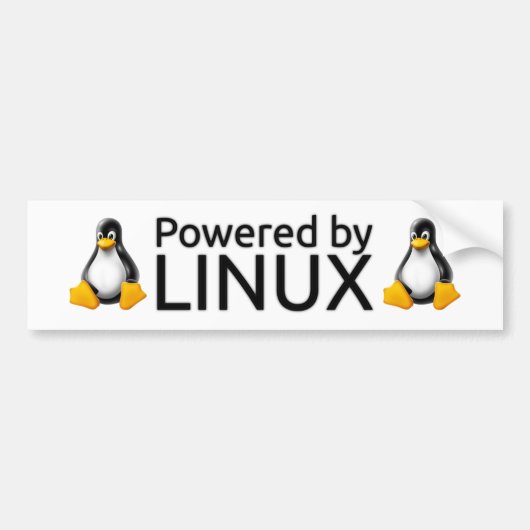 Angetrieben durch Linux Autoaufkleber (Vorne)
