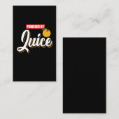 Angetrieben durch Orangensaft - lustiges guter Visitenkarte (Vorne/Hinten)