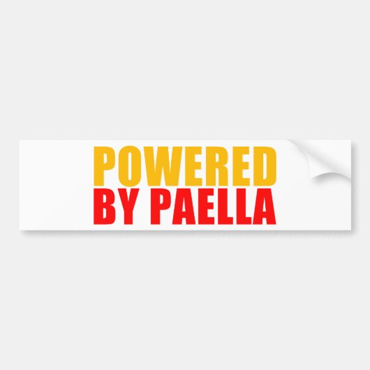 Angetrieben durch Paella Autoaufkleber (Vorne)