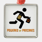 Angetrieben durch Pfannkuchen Silbernes Ornament (Vorne)