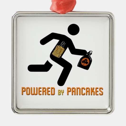 Angetrieben durch Pfannkuchen Silbernes Ornament (Vorne)