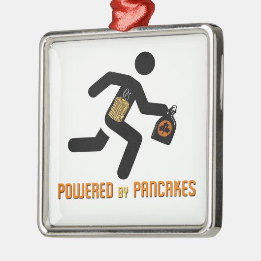 Angetrieben durch Pfannkuchen Silbernes Ornament (Links)