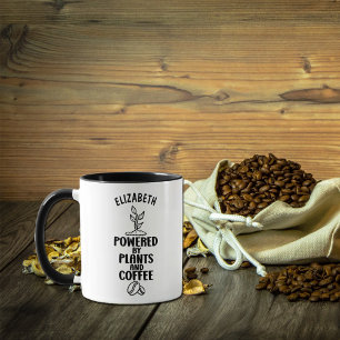 Angetrieben durch Pflanze und Kaffee, Vegan Tasse
