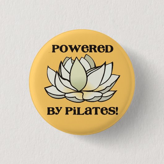 Angetrieben durch Pilates Lotus Button (Vorderseite)